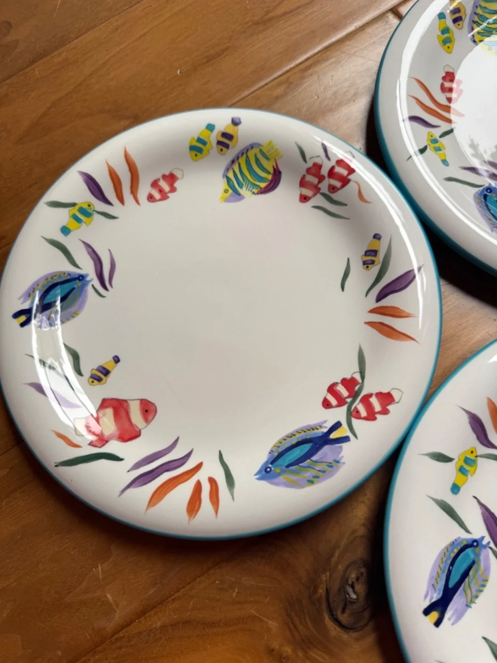 GOURMET EXPRESSIONS Seascape Fantasy Dinner Plate Discontinued Fish